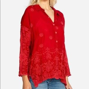 JOHNNY WAS- Antik Lace Collared Blouse